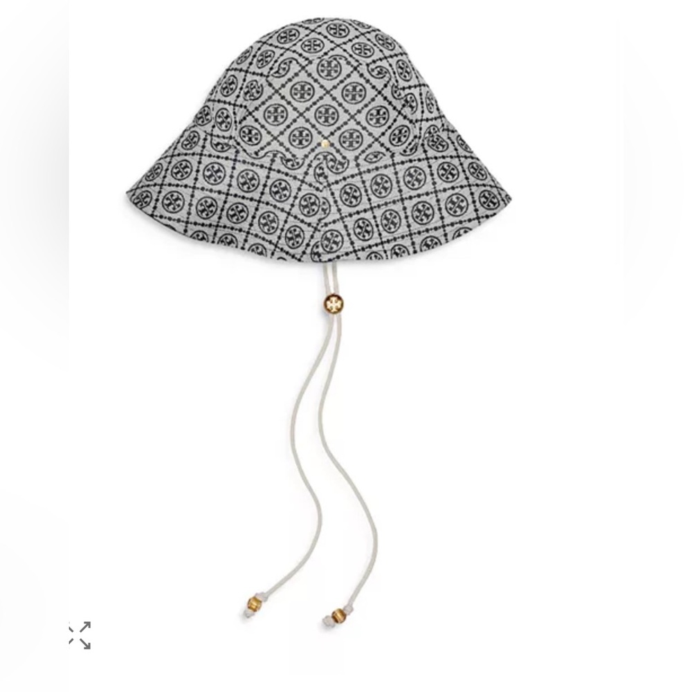 Tory Burch T Monogram Reversible Bucket Hat Navy - Picture 3 of 3